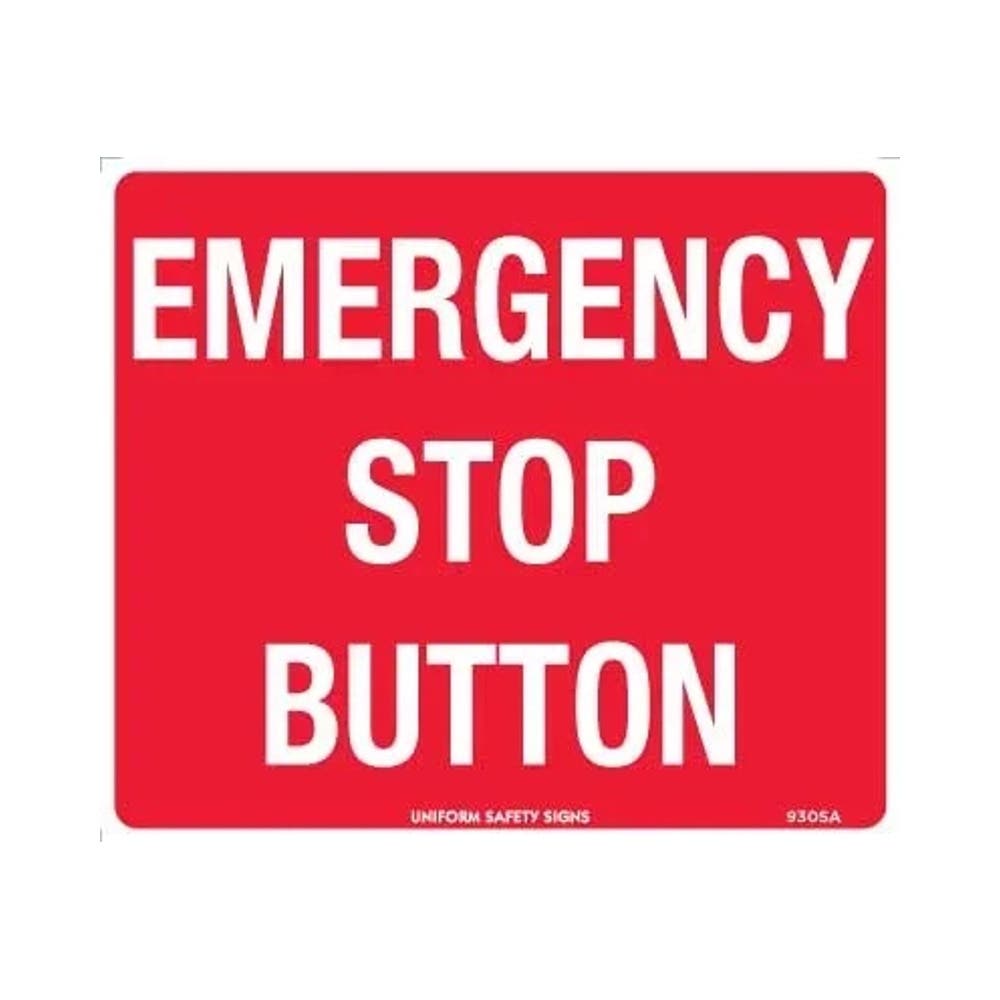 Sticker EMERGENCY STOP BUTTON Pk 10_402359_930SSA