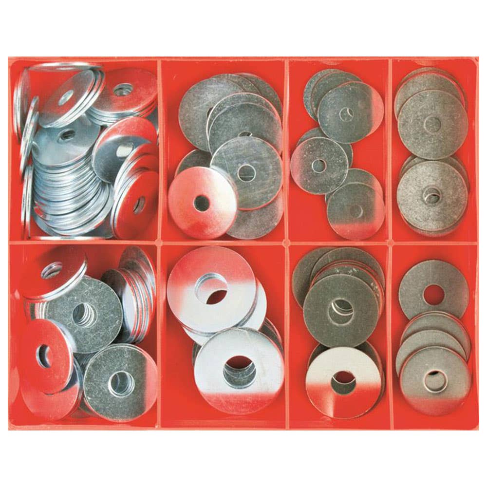 Grab Kit Washer Flat Panel Steel + Stainless Steel 8 Sizes 3/16-1/2'' 93290005 CA1730