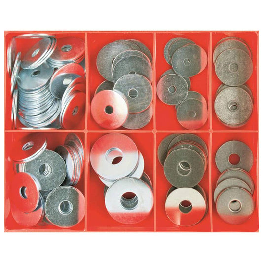 Grab Kit Washer Flat Panel Steel + Stainless Steel 8 Sizes 3/16-1/2'' 93290005 CA1730