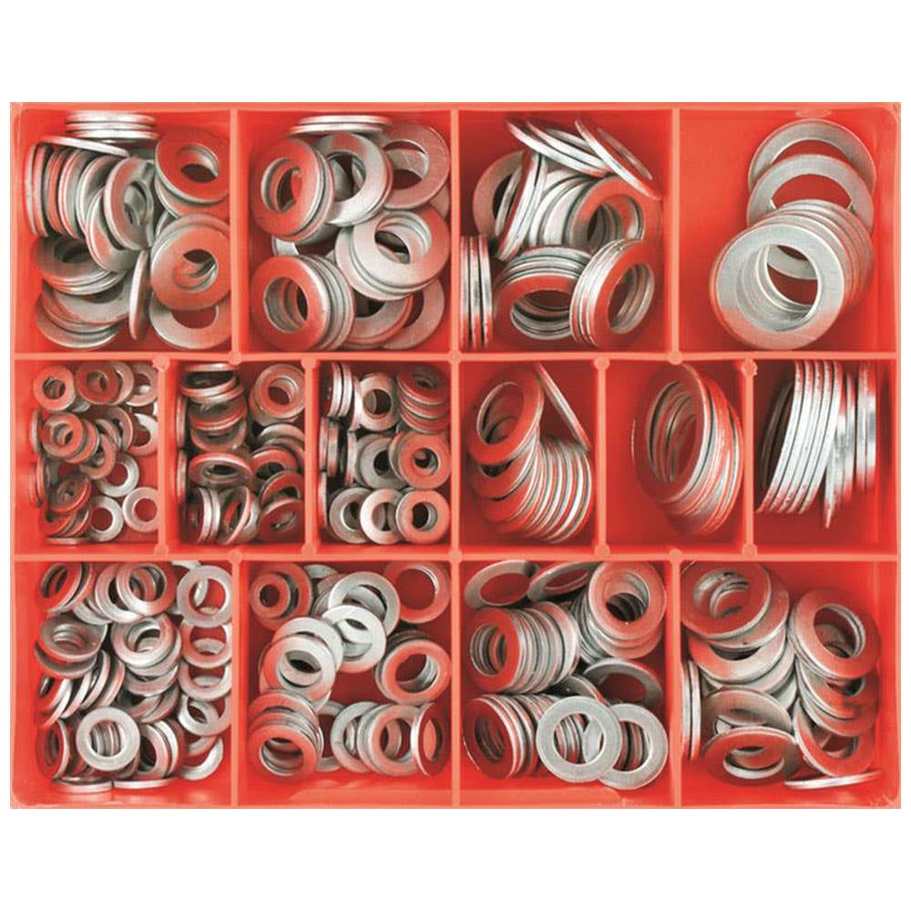 Grab Kit Washer Aluminium 15 Sizes 1/4-1'' 5-20mm 315 Piece 93290010 CA1770