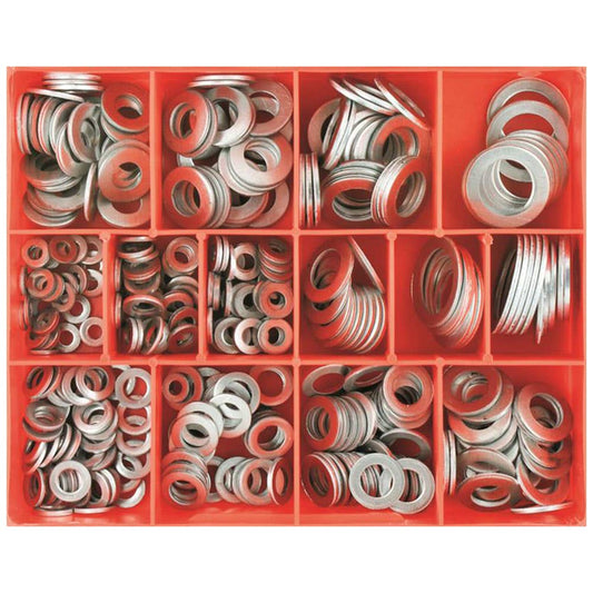 Grab Kit Washer Aluminium 15 Sizes 1/4-1'' 5-20mm 315 Piece 93290010 CA1770