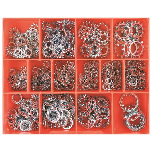 Grab Kit Washer Star Metric 14 Sizes 4-16mm 560 Piece 93290011 CA1780