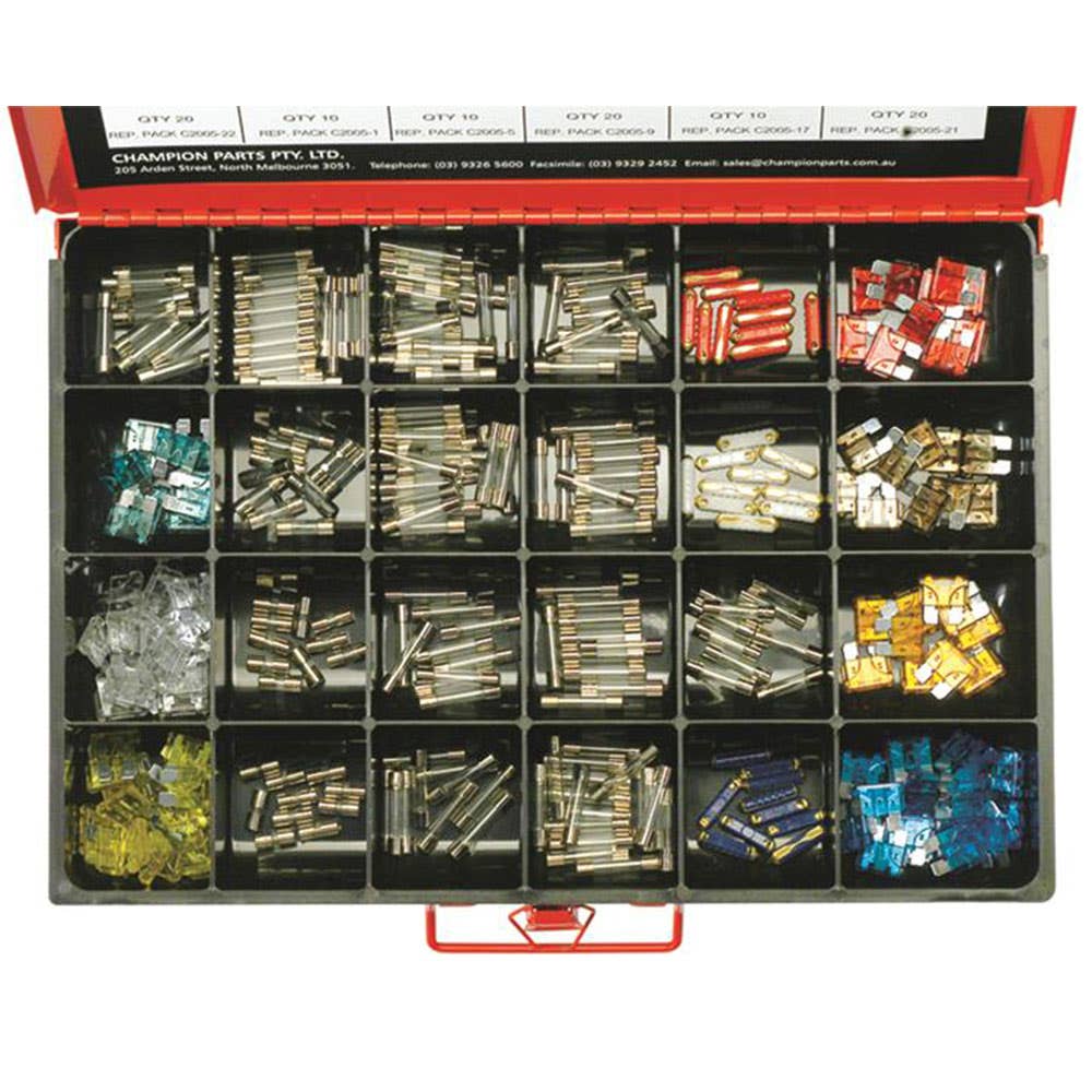 Grab Kit Fuse Auto Glass Blade Euro 24 Sizes 300 Piece 93290051 CA2005