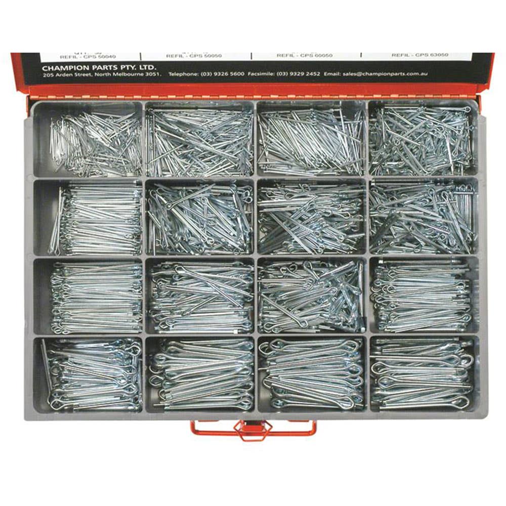 Grab Kit Pin Split Zinc 16 Sizes 1.6-6.3mm 1540 Piece 93290052 CA2540