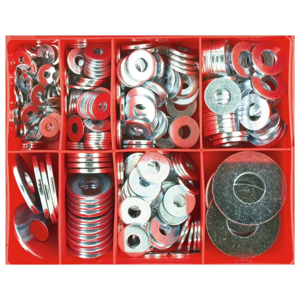 Grab Kit Washer Flat Heavy Duty 8 Sizes 3/16-3/4'' 325 Piece 93298003 CA1670