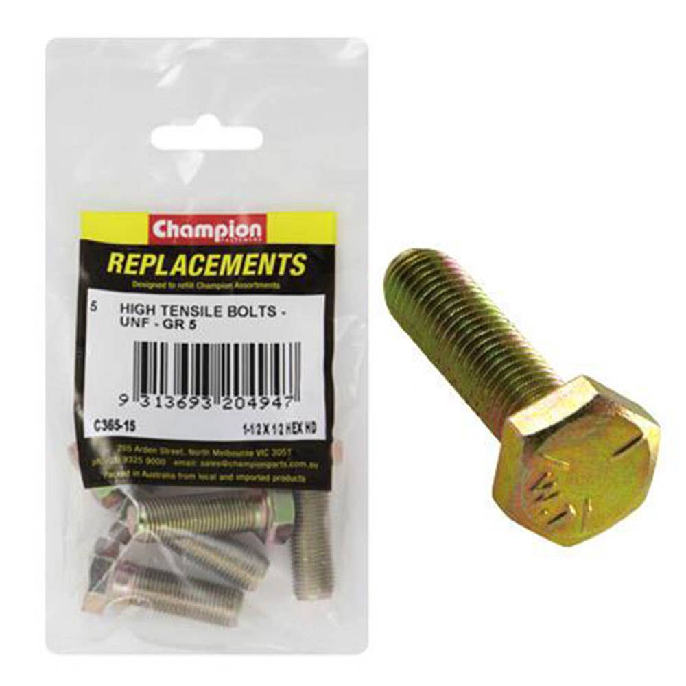 Grab Kit Refill Screw Set + Nut High Tensile UNF 1-1/2 x 1/2'' 93298051 C365-15