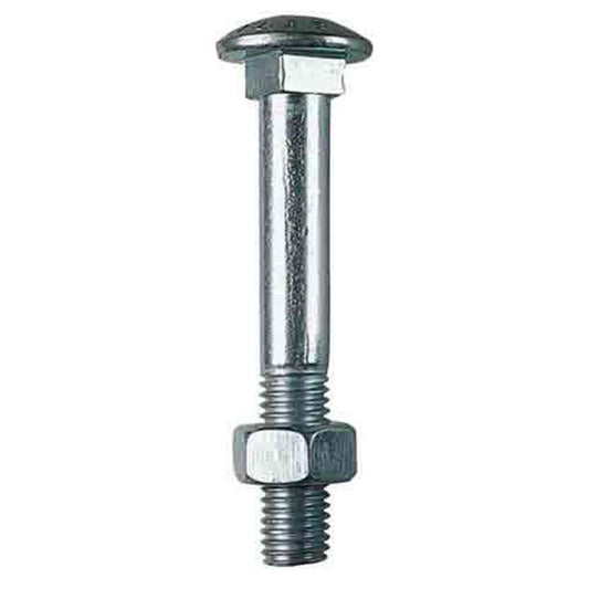 Bolt + Nut Cup Head Coarse Class 4.6 Zinc Plated 1.00P 6 x 100mm 93470012 KBC46ZCM060100