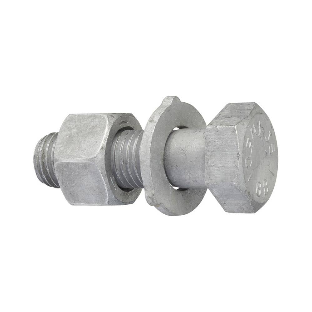 Bolt + Nut + Washer Structural Class 8.8 Galvanised 12 x 100mm 34500001 BSAMG121001