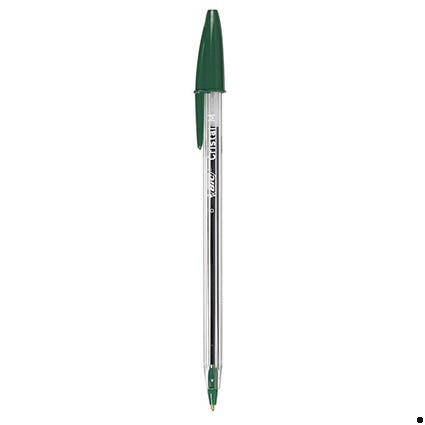 Bic Cristal Ballpoint Pen Medium 1mm Box 12 Green 16196015 954377