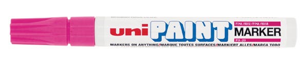 Uniball Px20 Paint Marker Medium Bullet Point 2.8mm Box 12 Pink 16310122 UNIPX20P