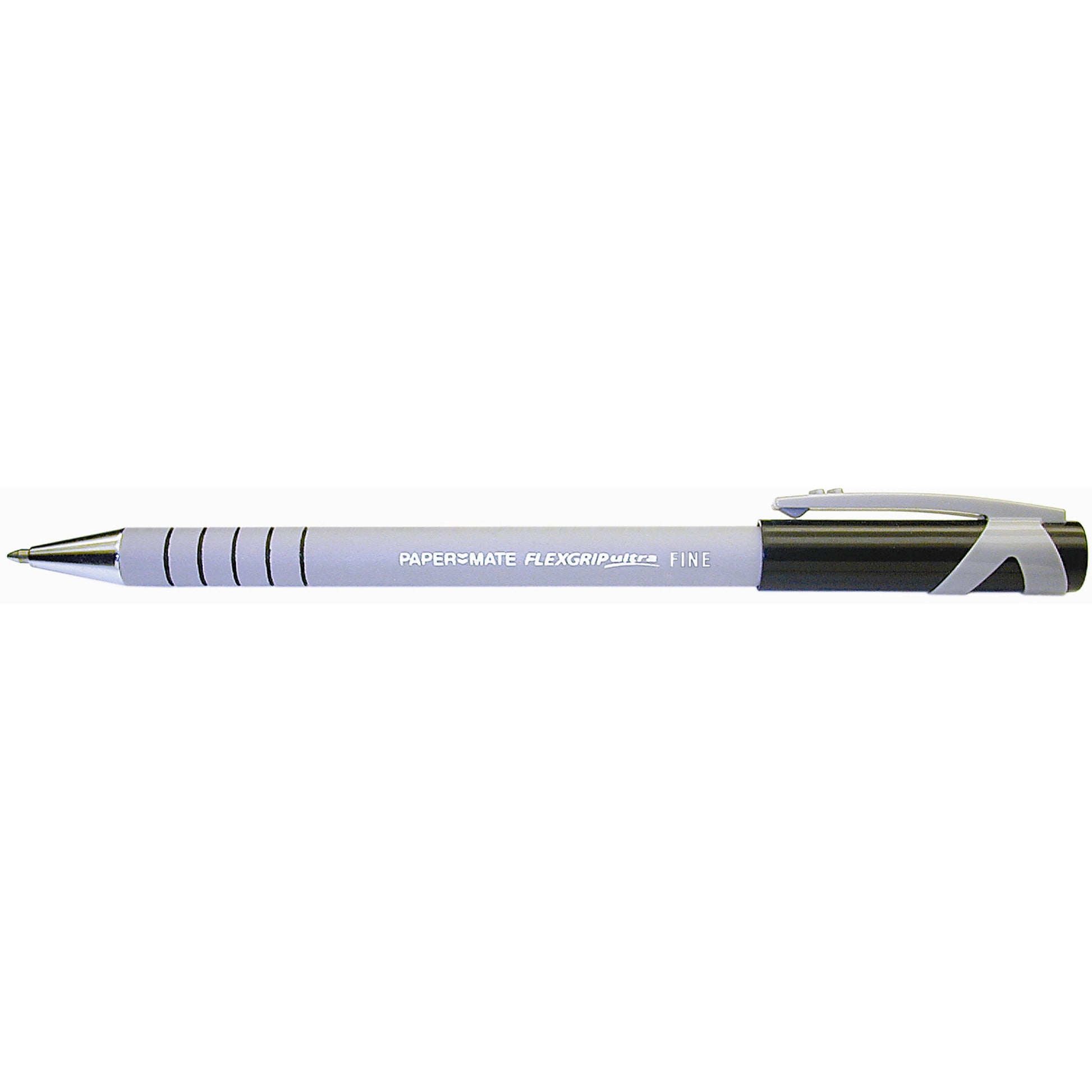 Papermate Ballpoint Pen Flexgrip Ultra Fine 0.8mm Pack 12 Black_935101001_09994