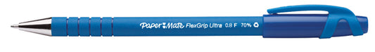 Papermate Ballpoint Pen Flexgrip Ultra Fine 0.8mm Pack 12 Blue_935101002_09995