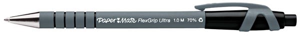 Papermate Retractable Ballpoint Pen Flexgrip Ultra Pack 12 Black 1020635 PAPFRMBK