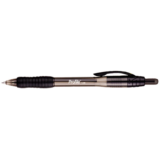 Papermate Retractable Ballpoint Pen Profile Broad Pack 12 Black_935103401_PENPMPRB