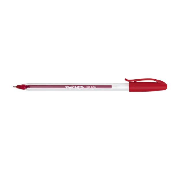Papermate Pen Inkjoy 100 Medium Ballpoint (12) Red 935104503 37636