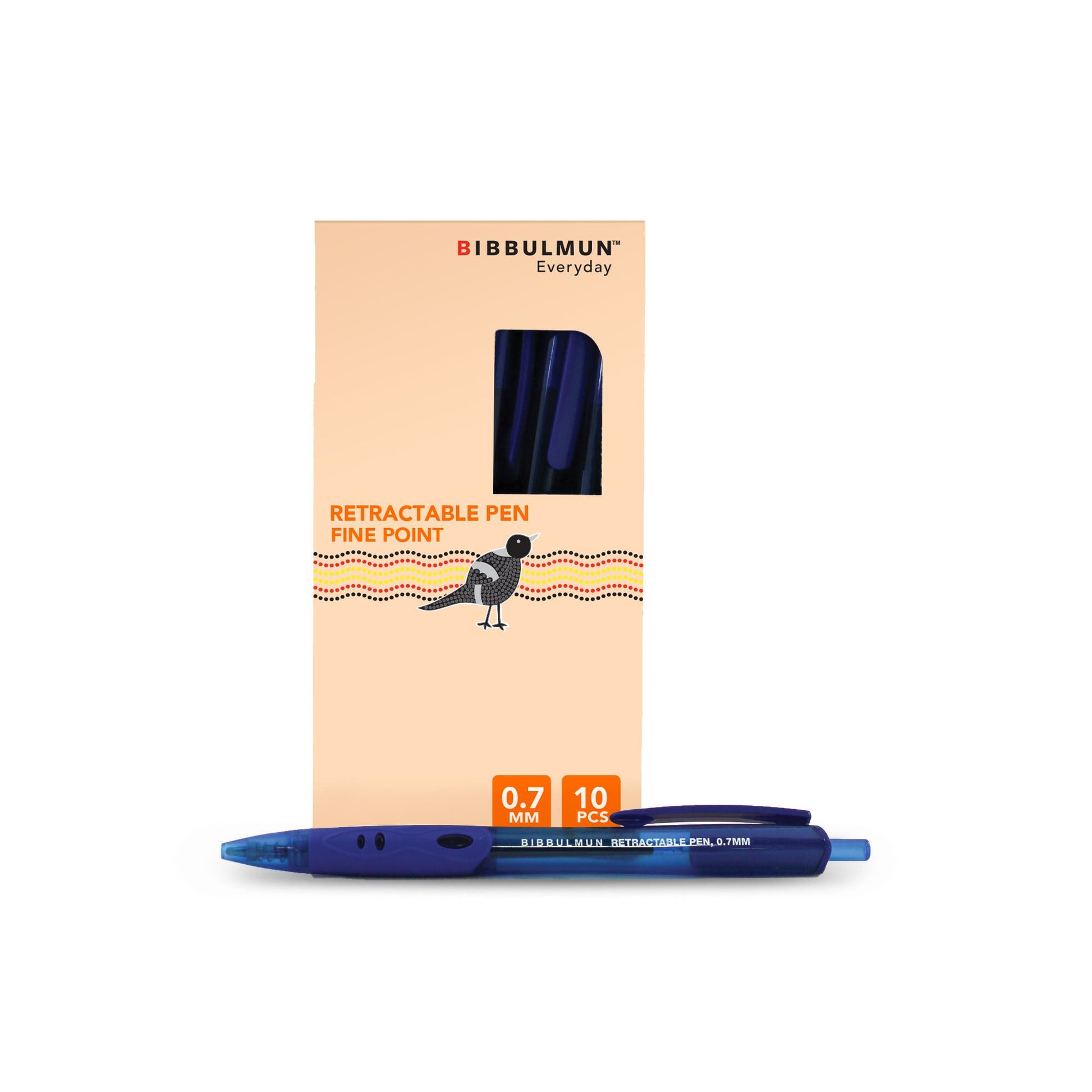 Retractable Ballpoint Pen Fine Point 0.7mm Blue 10 Pk 935110002 NPL-935110002