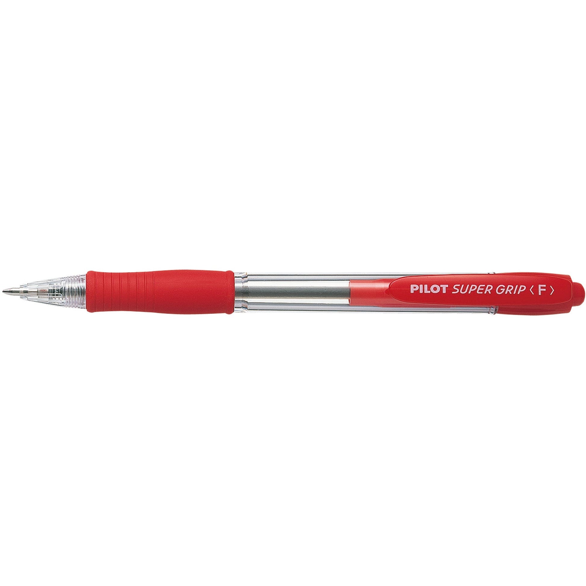 Supergrip Retractable Ballpoint Pen Fine 0.7mm Red 12 Pk 935302503 22474
