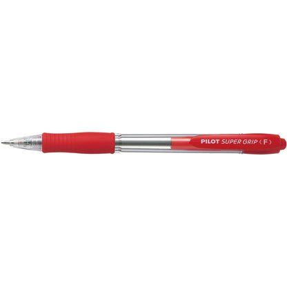 Supergrip Retractable Ballpoint Pen Fine 0.7mm Red 12 Pk 935302503 22474
