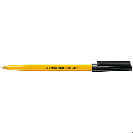 Staedtler Pen Stick 430FA-9 Fine Ballpoint Black Pack 10_16156003_430FA-9