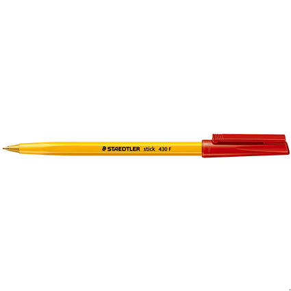 Staedtler Pen Stick 430FA-2 Fine Ballpoint Red_16156024_430FA-2
