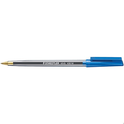 Staedtler Ballpoint Pen 430 Stick Medium Box 10 Blue 16159004 430MA-3