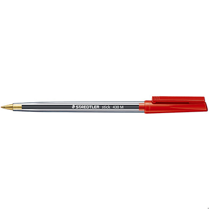 Staedtler Ballpoint Pen 430MA-2 Stick Medium Red Box 10_16159024_430MA-2
