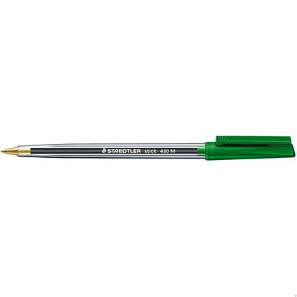 Staedtler Ballpoint Pen 430MA-5 Stick Medium Green Box 10_16159015_430MA-5
