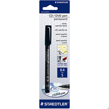 Staedtler Lumocolor Permanent CD DVD Marker 0.4mm Black_16600800_310 CDS-9