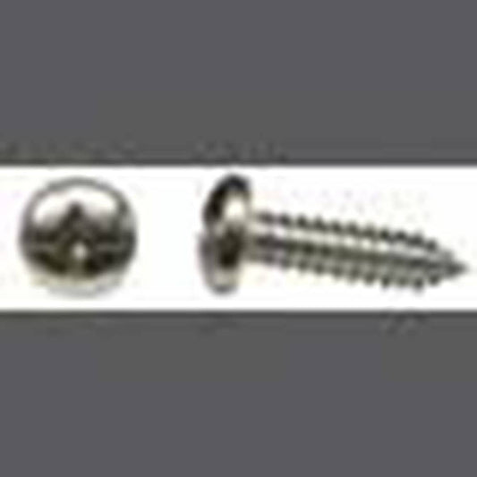 Screw Self Tapping Slotted/Phillips Pan Head 304SS 10G x 1'' Pk 100 93751012 CWS8625