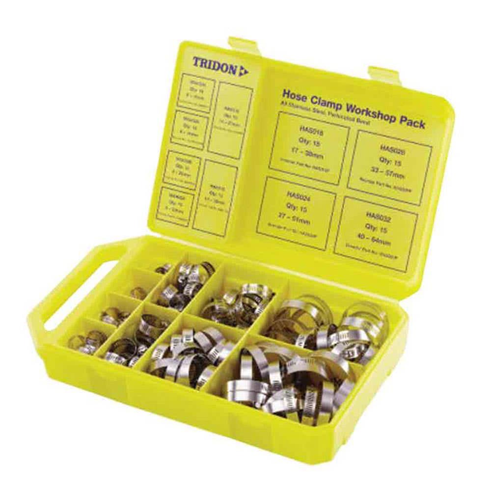 Hose Clamp Kit Perforated Single-Bolt Part Stainless Steel 150 Piece CWP150 Tridon 94180002 CWP150