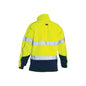 Jumper Pullover Poly Fleece 300gsm 3M Tape Hi-Vis Yellow/Navy Large Bisley_290418_BK6989T_TT04L