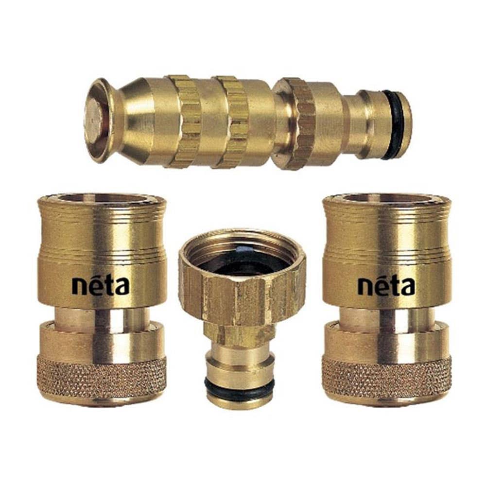 Hose Fittings Starter Kit Brass With Twist Nozzle 12mm 4 Piece 94330011 MH/RBNLS41EZ