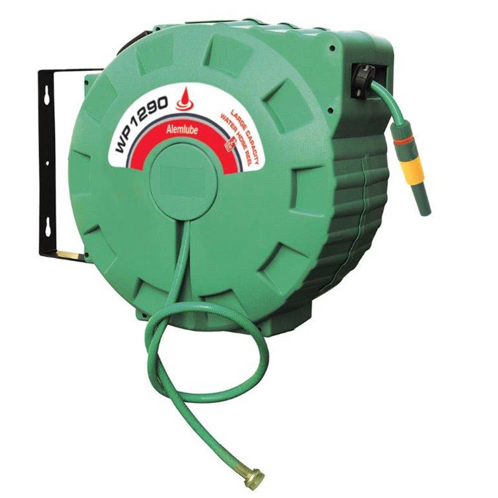 Hose Reel Assembly Water Retractable 12mm x 30m 140psi WP1290 Alemlube 94360063 WP1290