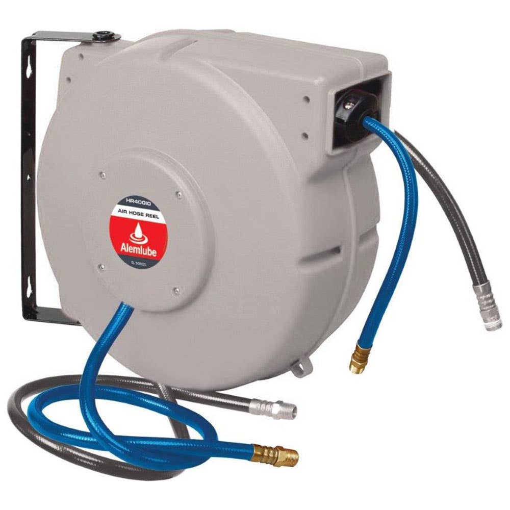 Hose Reel Assembly Air Retractable EL Series 10mm x 15m 290psi HR40010 Alemlube 94368060 HR40010