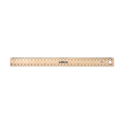 Wooden Ruler Unpolished 30cm Brown 16254000 6240