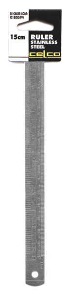 Stainless Steel Ruler 15cm Silver 16257900 8461