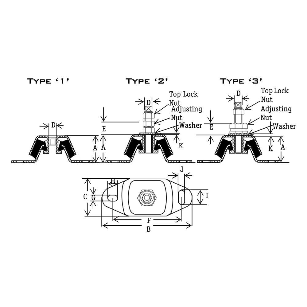 Isomount Height Adjuster Heavy Duty m2000B Mackay 95038303 m2000B