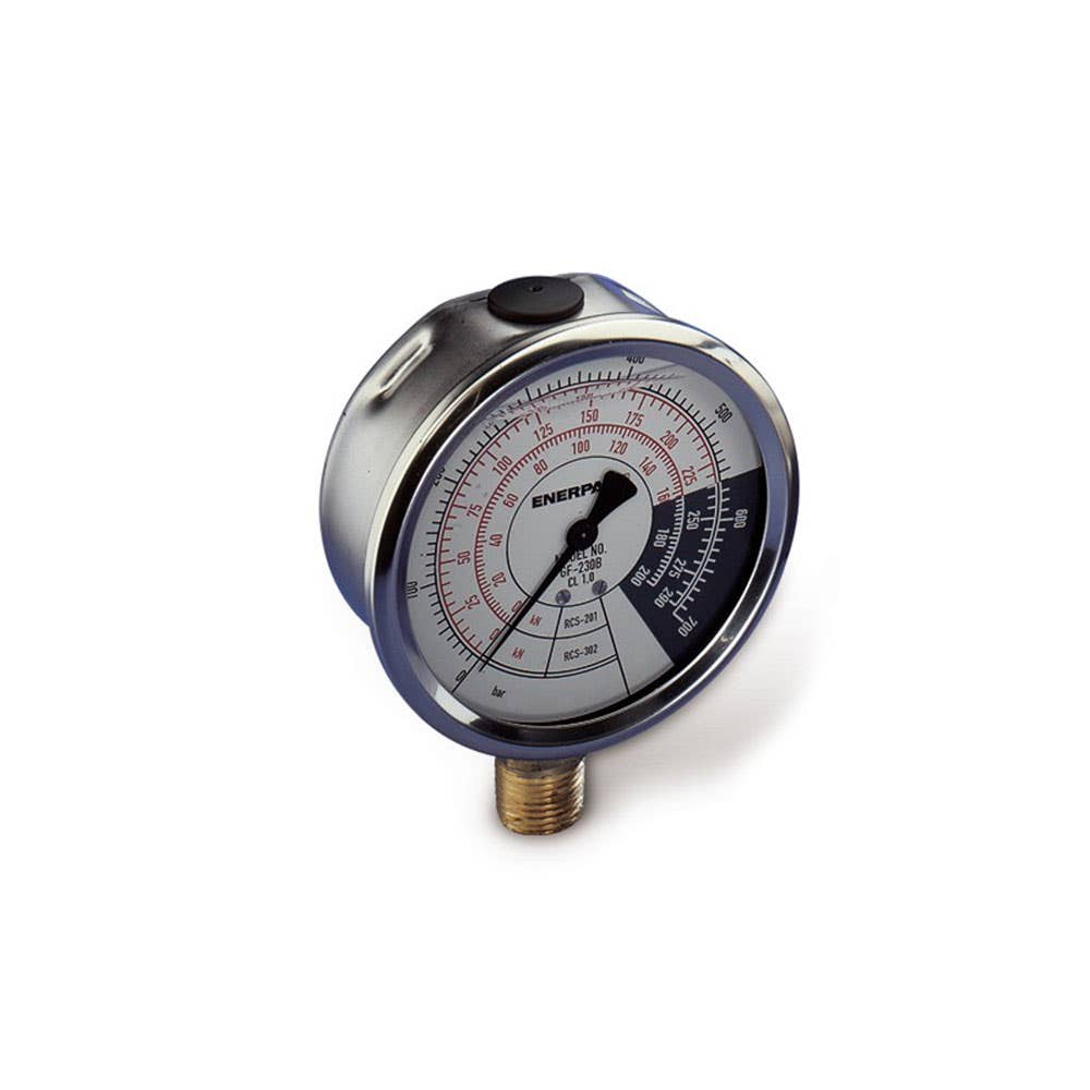 Pressure & Force Gauge Hydraulic Liquid Filled 1/2 NPTF 0-700 Bar 100mm GF230B Enerpac 95188236 GF230B