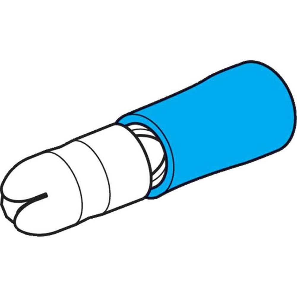 Connector Bullet Double Crimp Male 4mm Cable Insulated Blue Hella Pk 14 95206339 8221