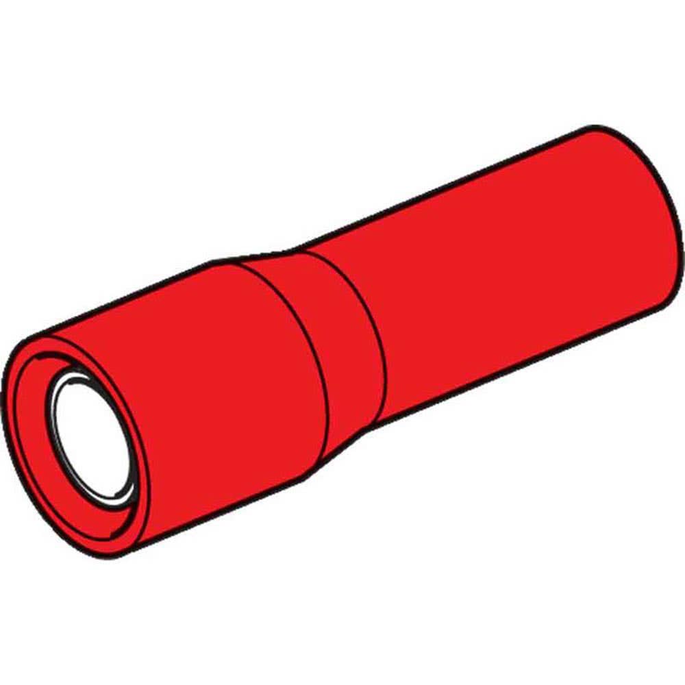 Connector Bullet Double Crimp Female 3mm Cable Insulated Red Hella Pk 12 95206340 8222