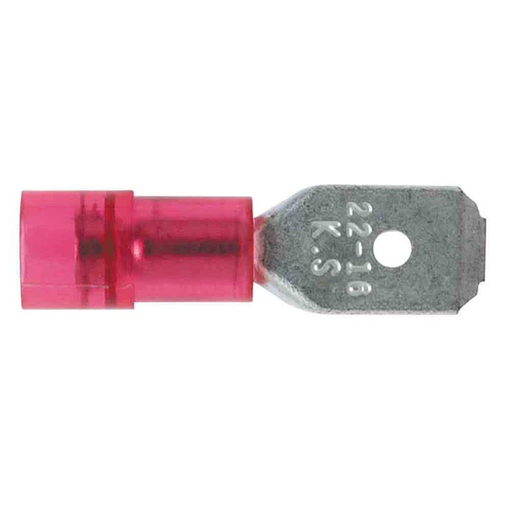 Terminal Blade Male PC Fully Insulated Red 6.3mm Hella Pk 100 95206440 8509
