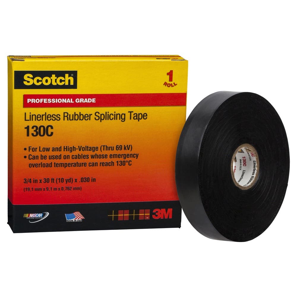 Scotch&reg; 130C Linerless Rubber Splicing Tape 19mm x 9m_95251011_7000006085