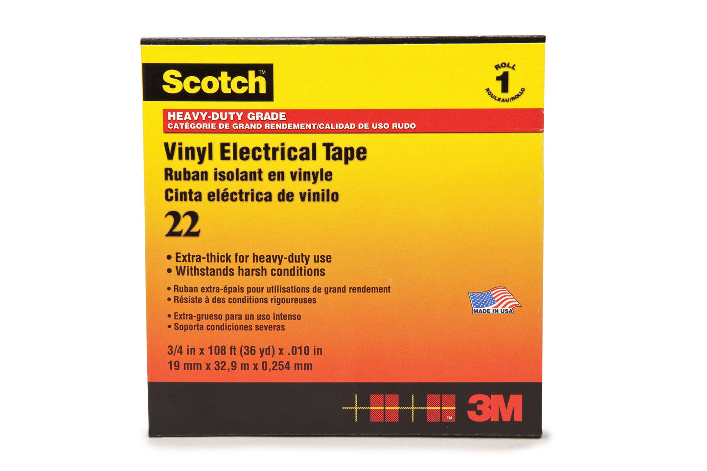 Scotch&reg; 22 Vinyl Electrical Tape 36mm x 33m_95258928_7000031345