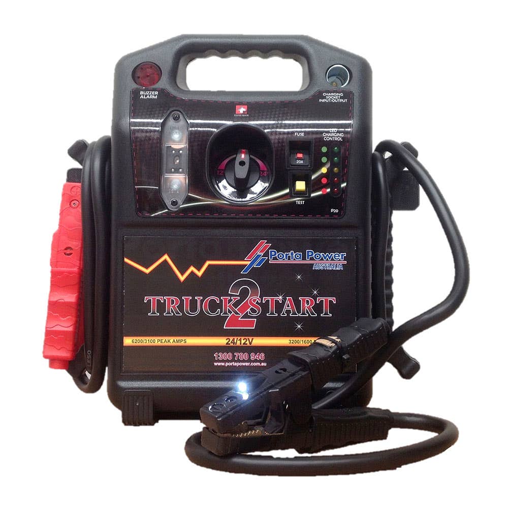 Starter Jump P1224 12/24V Truck 2 6200/3100 Amps + Charger 4 Amp Porta 95280633 1018