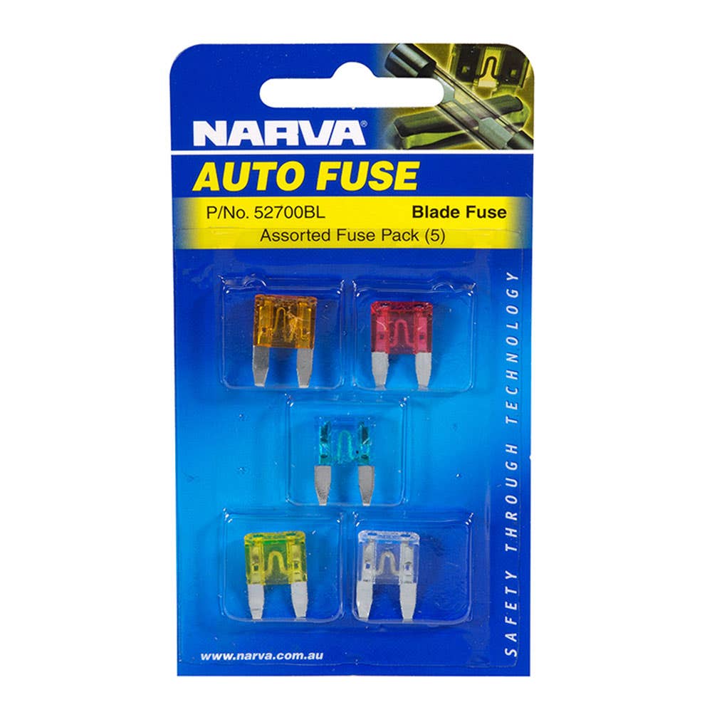 Fuse Blade Mini Assortment Narva Pk 5 95370070 52700BL
