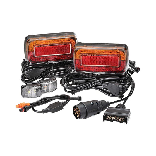 Lamp Combination Kit LED Stop/Tail/Direction Slimline 12V 0.5m Cable Narva_95710002_93630BL2