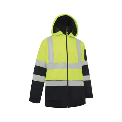 Hoodie Full Zip Fleece Tape Yellow/Navy L Workit_40113814_3013TYNL