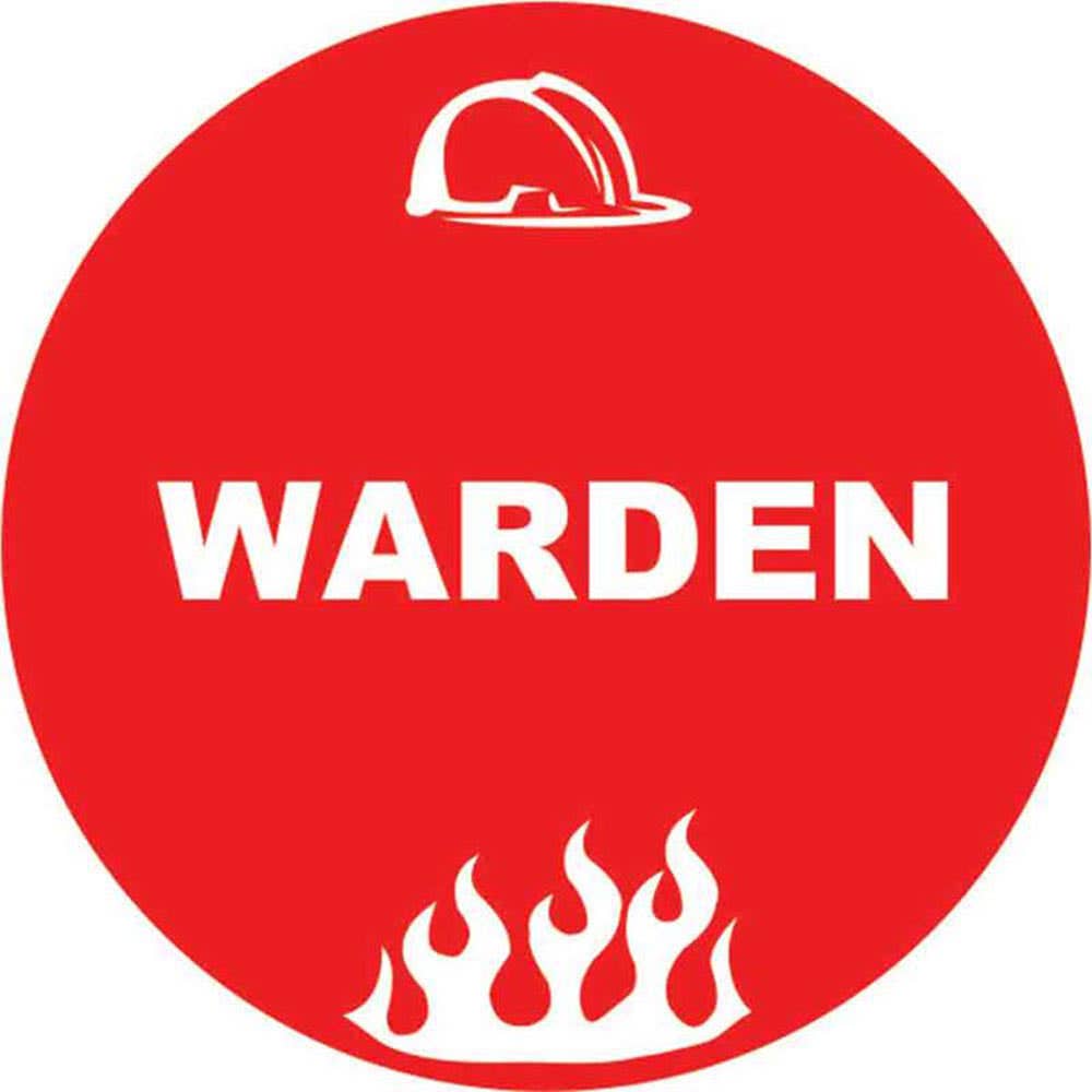 Decal 56mm Hard Hat Self Adhesive Warden 98880041 HHMWAR