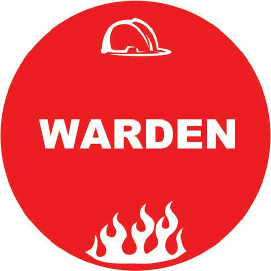 Decal 56mm Hard Hat Self Adhesive Warden 98880041 HHMWAR
