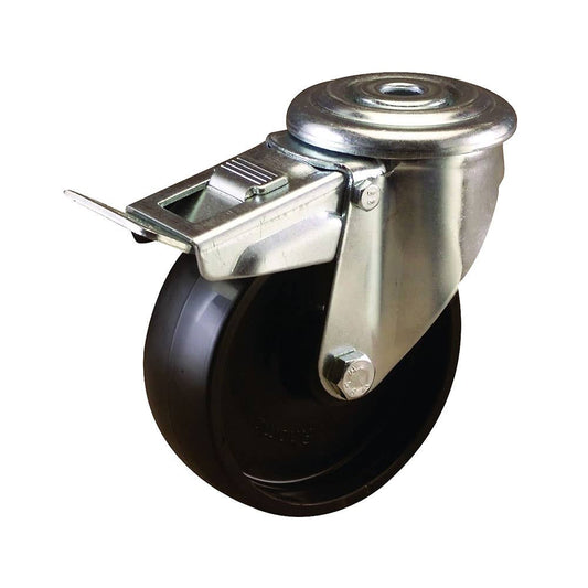 I4 Series Bolt Hole Swivel & Brake Castor Wheel 100mm 226288 I41T00G100